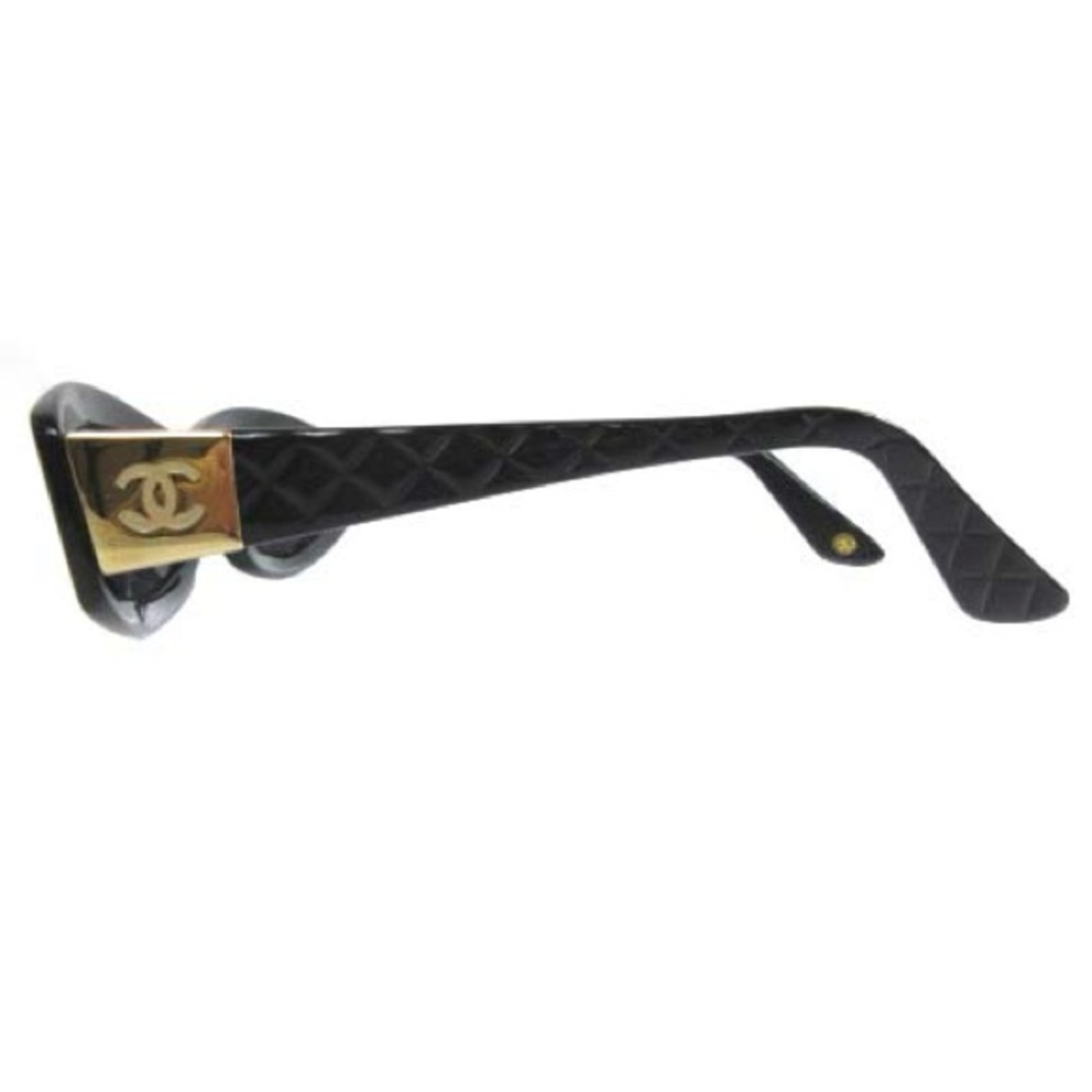Like New💛CHANEL vintage  Black/ Dark blue Sunglasses with Gold Detail - Picture 9 of 11